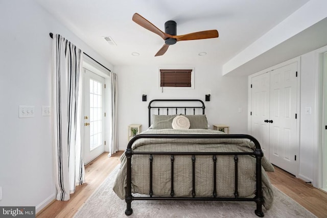 5915 Copper Mountain Dr W, Spotsylvania, VA 22553 - bedroom featuring light wood-style flooring and a ceiling fan