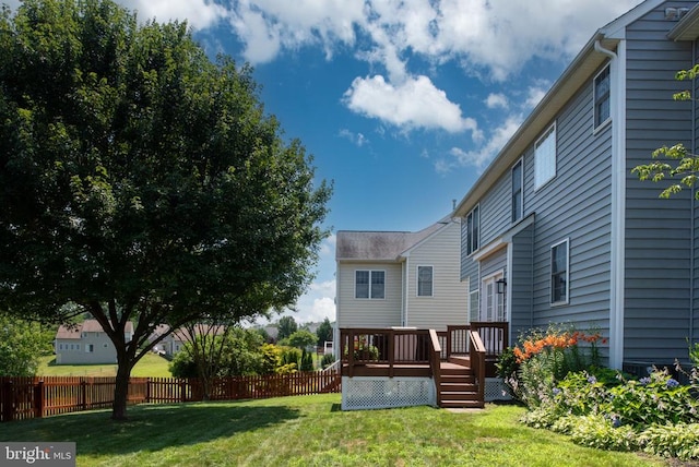 5915 Copper Mountain Dr W, Spotsylvania, VA 22553 - view of yard featuring a wooden deck