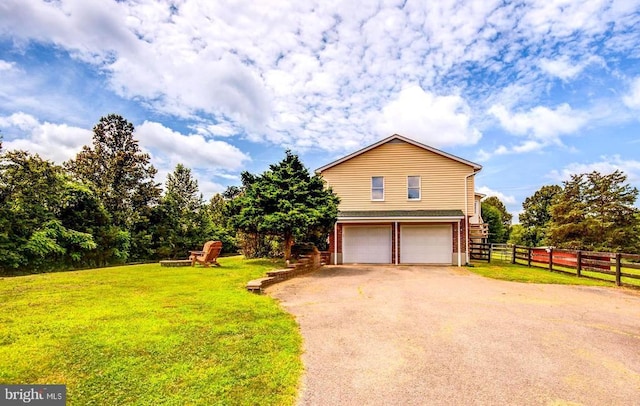 18691 Springs Rd, Jeffersonton, VA 22724 - view of side of property featuring an attached garage, stairs, and driveway