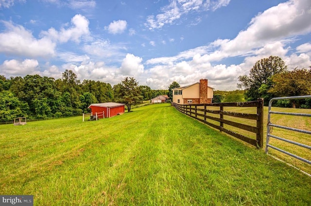 18691 Springs Rd, Jeffersonton, VA 22724 - view of yard with an outdoor structure and a rural view