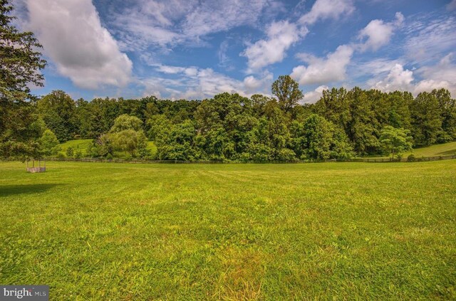 18691 Springs Rd, Jeffersonton, VA 22724 - view of grassy yard featuring a rural view and a forest view