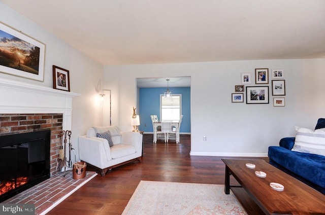 18691 Springs Rd, Jeffersonton, VA 22724 - living area featuring wood finished floors and a fireplace