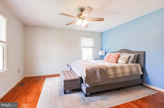 18691 Springs Rd, Jeffersonton, VA 22724 - bedroom with wood finished floors and a ceiling fan