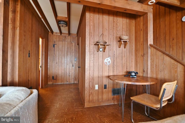 301 Mountain Top Dr, Luray, VA 22835 - corridor featuring wood walls