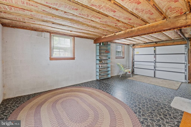 101 Deerwood Rd, Charlottesville, VA 22911 - garage featuring concrete block wall