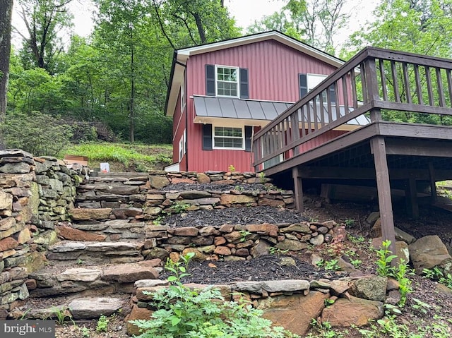  - view of home's exterior with a deck