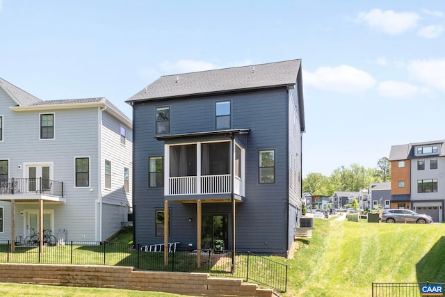3190 Horizon Rd, Charlottesville, VA 22902 - rear view of property featuring a sunroom and cooling unit