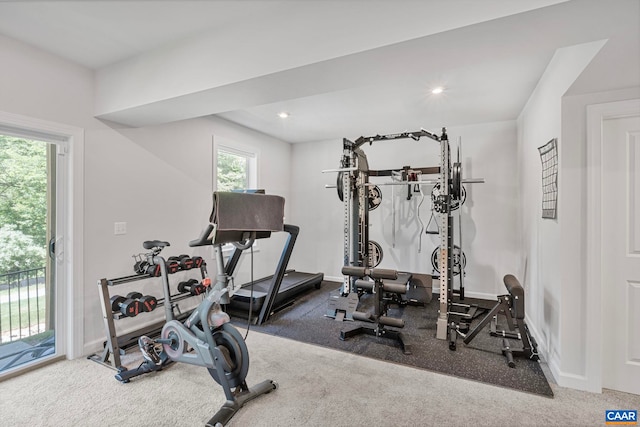 3190 Horizon Rd, Charlottesville, VA 22902 - exercise area featuring recessed lighting