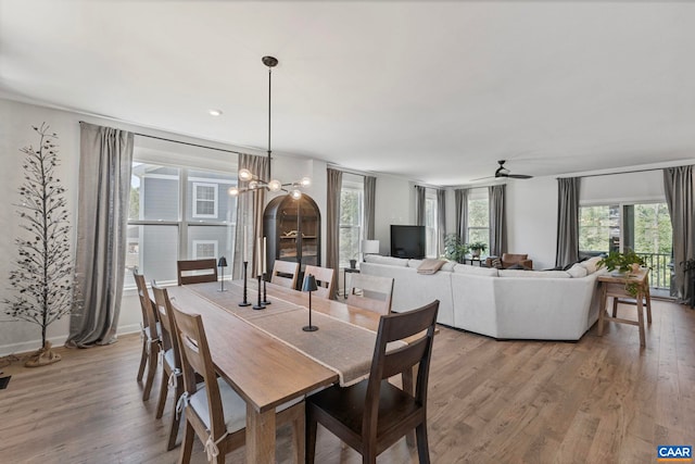 3190 Horizon Rd, Charlottesville, VA 22902 - dining area featuring light wood-style flooring and a ceiling fan