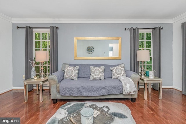 9603 Conaty Cir, Spotsylvania, VA 22553 - living room featuring wood finished floors and ornamental molding
