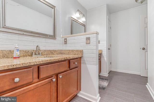 9603 Conaty Cir, Spotsylvania, VA 22553 - bathroom with vanity and tasteful backsplash
