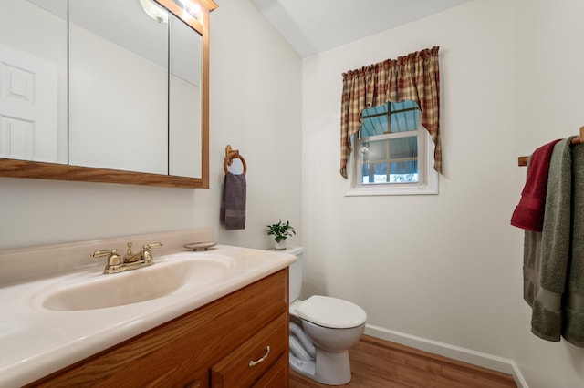5409 Smith Creek Rd, New Market, VA 22844 - half bathroom featuring vanity and wood finished floors