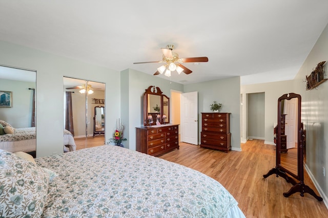 5409 Smith Creek Rd, New Market, VA 22844 - bedroom featuring light wood-style flooring and ceiling fan