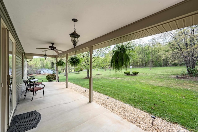 5409 Smith Creek Rd, New Market, VA 22844 - view of patio / terrace featuring ceiling fan