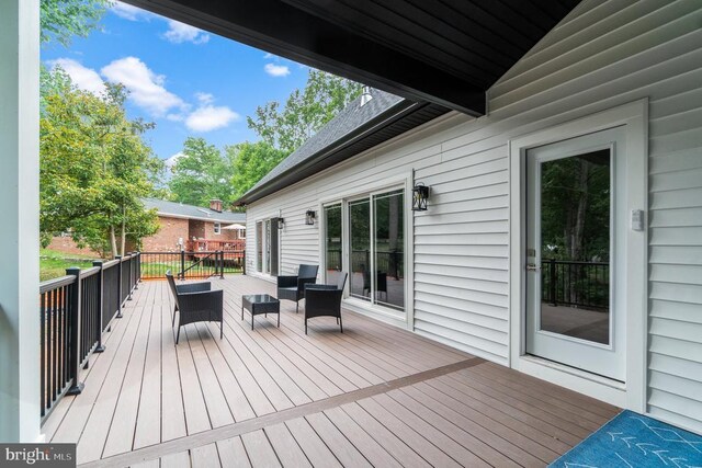 deck featuring an outdoor hangout area