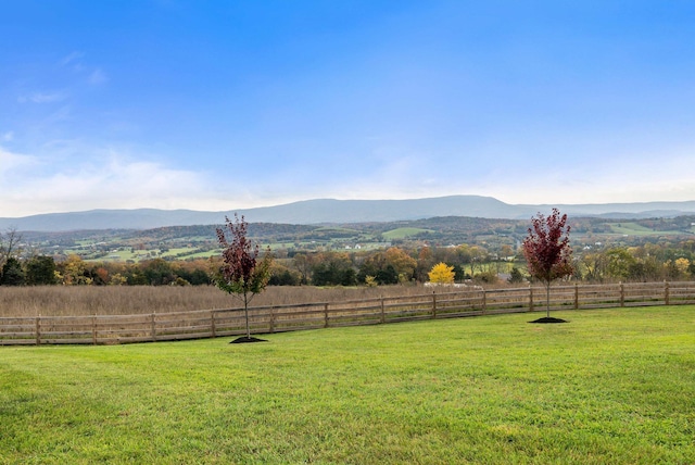 928 Melrose Rd, Rockingham, VA 22802 - view of yard featuring a mountain view, a rural view, and fence