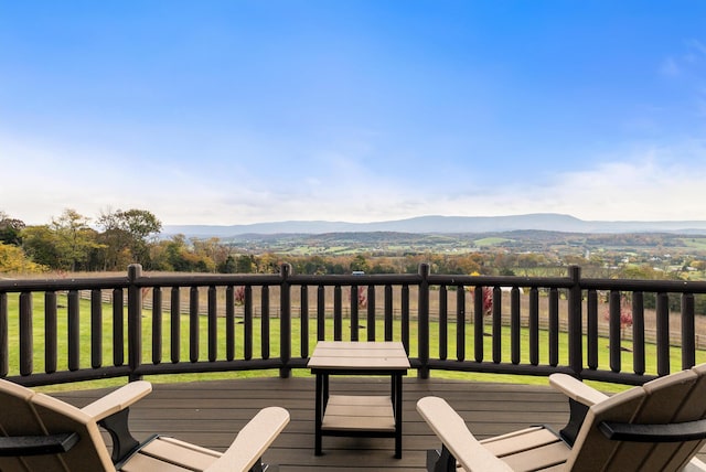 928 Melrose Rd, Rockingham, VA 22802 - wooden deck with a mountain view