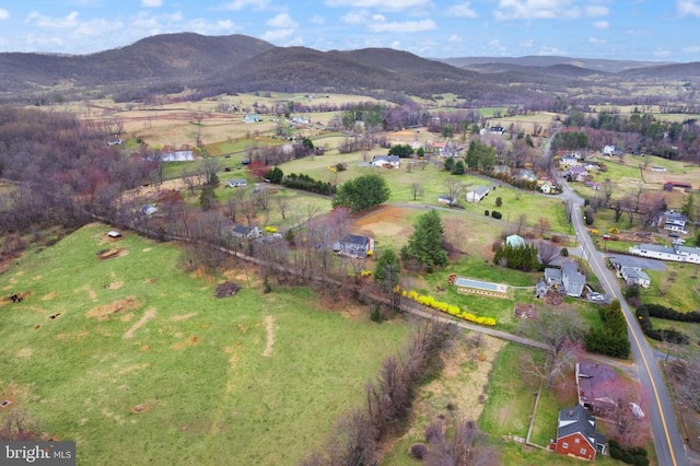 view of property location with a mountainous background