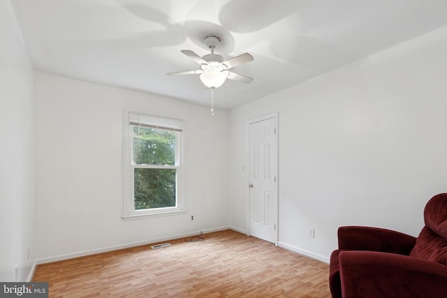 10804 Cobblestone Dr, Spotsylvania, VA 22553 - sitting room with light wood-style flooring and a ceiling fan