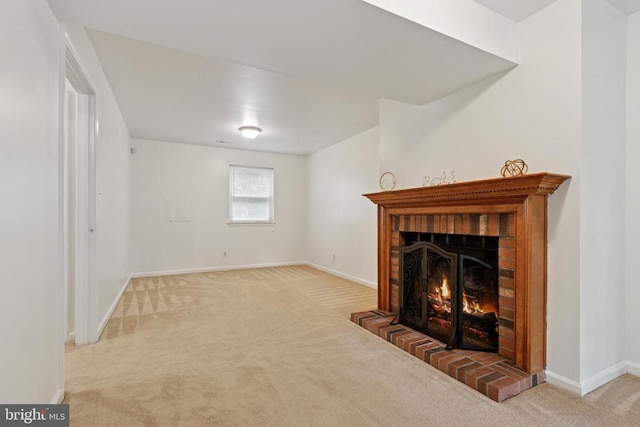10804 Cobblestone Dr, Spotsylvania, VA 22553 - unfurnished living room with carpet flooring and a fireplace