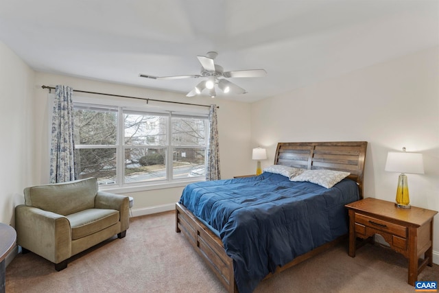 1103 Druid Ave Unit D, Charlottesville, VA 22902 - carpeted bedroom featuring baseboards and ceiling fan