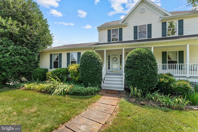17417 Hawthorne Ave, Culpeper, VA 22701 - view of front of home with covered porch and a front yard