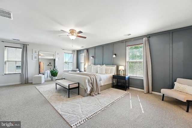 2033 Magnolia Cir, Culpeper, VA 22701 - bedroom featuring carpet, baseboards, a decorative wall, and ceiling fan