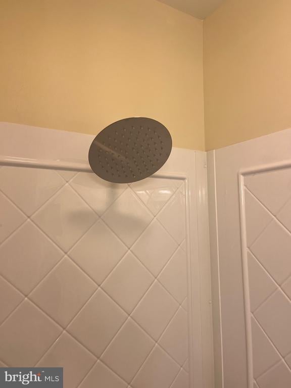 bathroom view of a tile shower