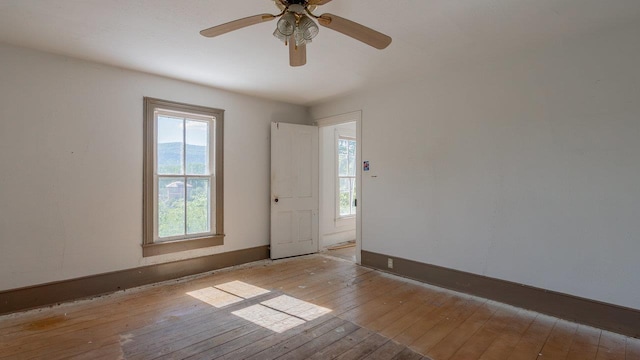 506 Williams Ave, Shenandoah, VA 22849 - spare room with hardwood / wood-style flooring and ceiling fan