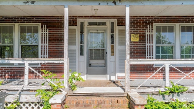 506 Williams Ave, Shenandoah, VA 22849 - entrance to property featuring brick siding and covered porch