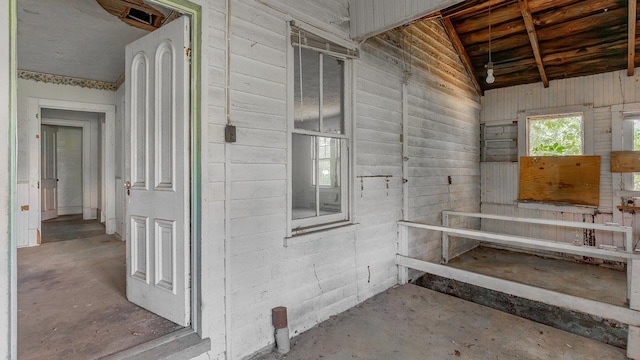 506 Williams Ave, Shenandoah, VA 22849 - miscellaneous room with concrete flooring and vaulted ceiling