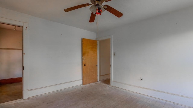 506 Williams Ave, Shenandoah, VA 22849 - unfurnished bedroom with hardwood / wood-style flooring and ceiling fan