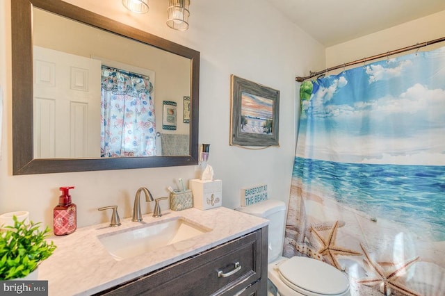 10119 Jameson Ln, Culpeper, VA 22701 - bathroom with vanity, toilet, and a shower with shower curtain