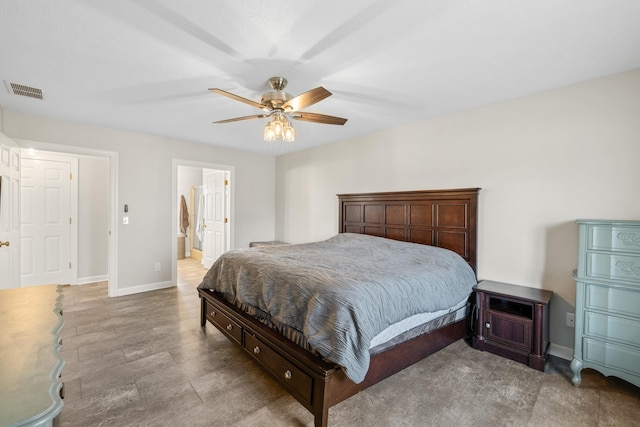 10304 Spotswood Trl, Mcgaheysville, VA 22840 - bedroom with baseboards, a ceiling fan, and ensuite bath