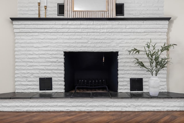 detailed view of wood finished floors