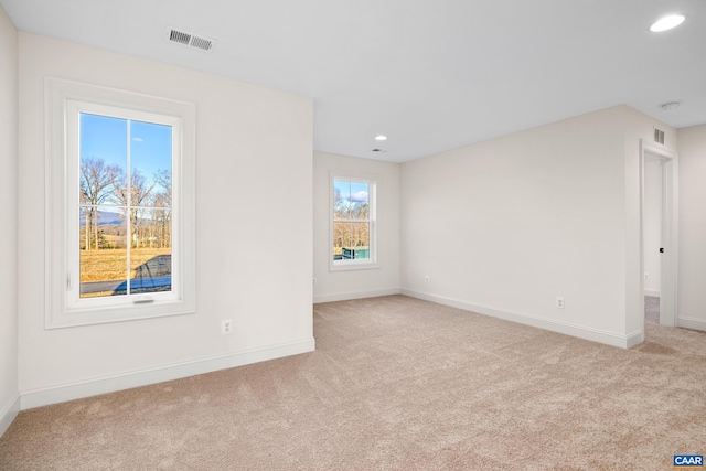 121 Yates Cir, Stanardsville, VA 22973 - carpeted spare room with baseboards, visible vents, and recessed lighting