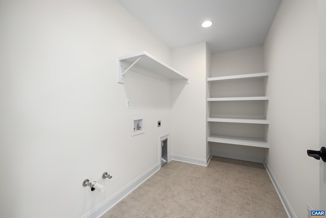 121 Yates Cir, Stanardsville, VA 22973 - clothes washing area featuring electric dryer hookup, laundry area, hookup for a washing machine, hookup for a gas dryer, and baseboards
