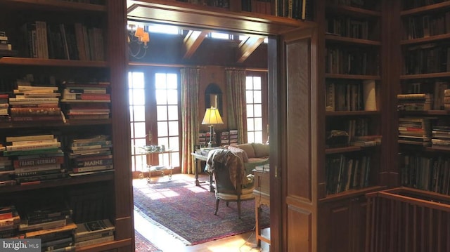  - office space with bookshelves