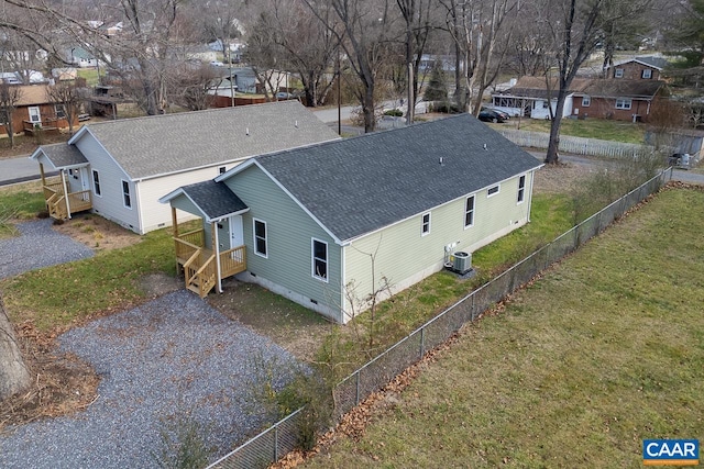 drone / aerial view featuring a residential view