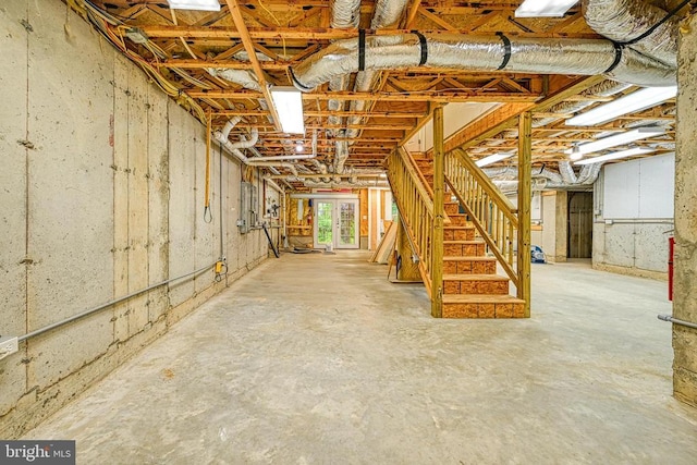 188 Byrd Point Ln, Louisa, VA 23093 - below grade area featuring stairway