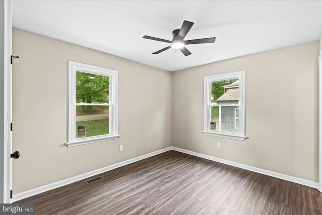 105 Cammack St, Louisa, VA 23093 - unfurnished room with plenty of natural light, wood finished floors, baseboards, and a ceiling fan