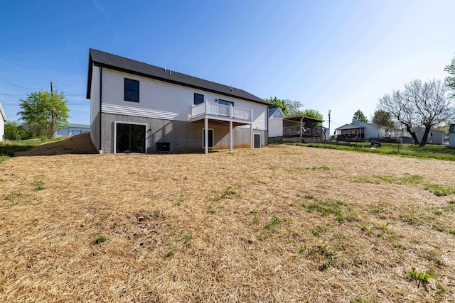16854 E Summit Ave E, Elkton, VA 22827 - back of house with a deck and central AC