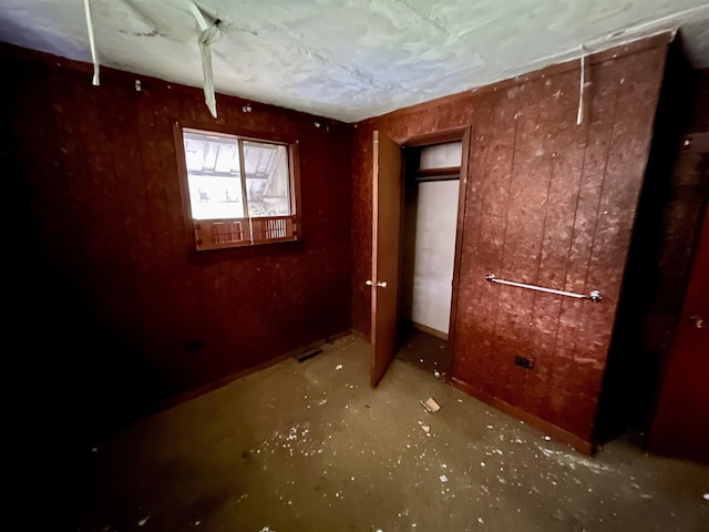 interior space with concrete floors