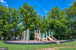 community playground with a lawn