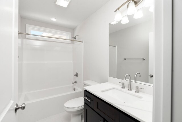 216 Spring Run Ln, Waynesboro, VA 22980 - full bath featuring toilet, shower / washtub combination, vanity, and tile patterned floors