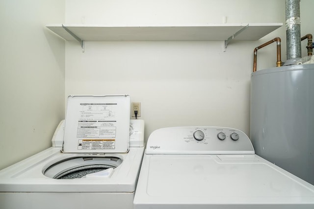1014 Paul St, Harrisonburg, VA 22802 - laundry room with independent washer and dryer and water heater