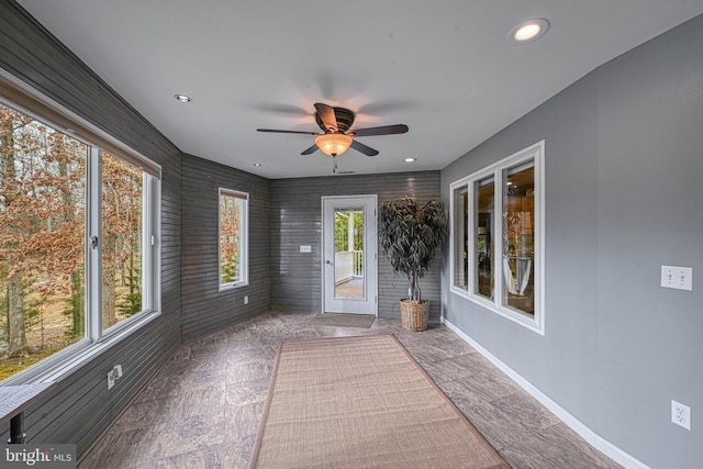 129 Lois Ln, Mineral, VA 23117 - unfurnished sunroom with baseboards and recessed lighting