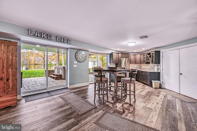 129 Lois Ln, Mineral, VA 23117 - dining area with wood finished floors, baseboards, and recessed lighting