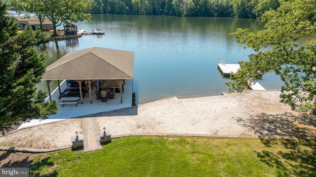 129 Lois Ln, Mineral, VA 23117 - water view featuring a gazebo
