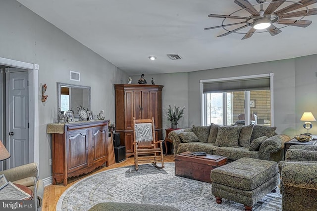 129 Lois Ln, Mineral, VA 23117 - living area featuring light wood-type flooring, a ceiling fan, and baseboards